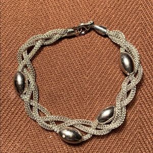 Sterling silver w/beads made in Italy bracelet